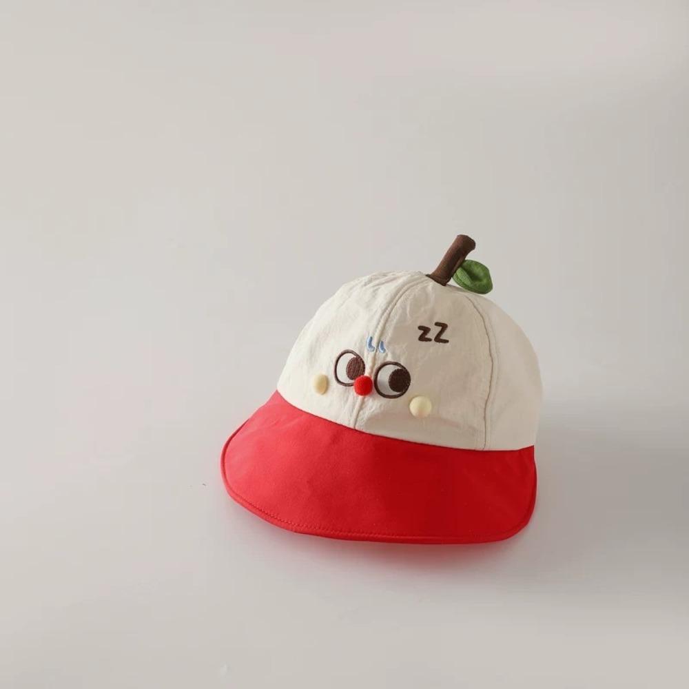 Embroidery Korean Style Cap Shading Hat Children's Bucket Hat Breathable Summer Kid Sunhat  Boy
