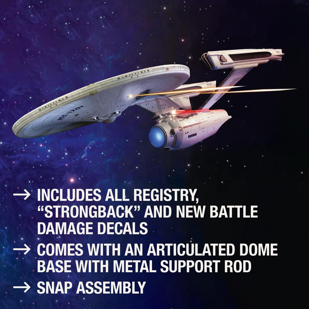 Polar Lights Star Trek: The Wrath of Khan U.S.S. Enterprise NCC-1701 Modified 1/1000 Scale Plastic Model Kit POL974