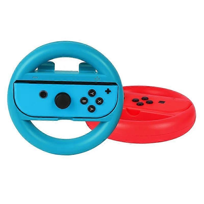 2Pcs Left Right Game Steering Wheel Controller Handle Holder Grip JoyCon Controller Gamepad For Nintendo Switch OLED Accessories