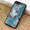 Pink Blue Colorful Butterfly Print Phone Case For iPhone 17 Air 13 12 Cover For Apple 14 15 16 Pro Max Plus