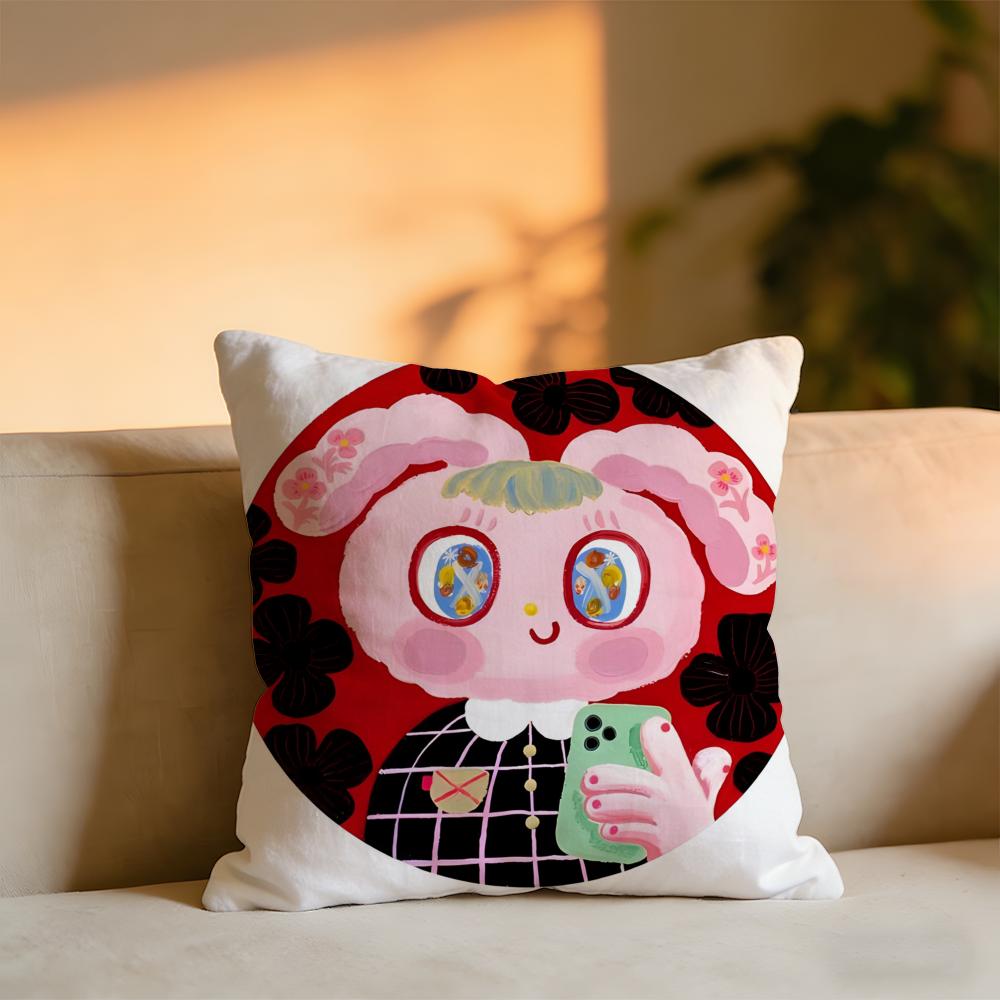 Kima Artist Cushion Cover Cozy Velvet Throw PillowSoft Warm Cushion For Sofa  Bed