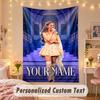 Custom Personalized Tapestry,Ayliva Print Custom Name Text Wall Art Hanging for Bedroom