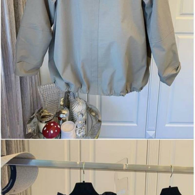 2025 Spring/Autumn Casual Loose Patchwork Zipper Windbreaker Petite Jacket