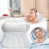 Badewannenkissen mit 6 Saugnäpfen, Haken, waschbar, ergonomisches Air-Mesh, rutschfest, Nacken-, Schulter- und Rückenstütze, dickes, weiches SPA-Kopfstützenkissen für Badezimmer