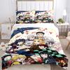 3pcs Demon Slayer Anime Characters Festival Gift Set-Home Decor Bedding Suit for Bedroom, Guest Room, Living Room, Hotel-Suitable for Fans,