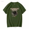 Agnostic Front Logo T Shirt MenS Cotton  Classic Retro Vintage Washed Versatile Designer Clothes Stylish Fashion Breathable