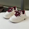 Children's two-cotton board shoes winter new classmates boys velvet white shoes fashion casual low-top two-cotton shoes