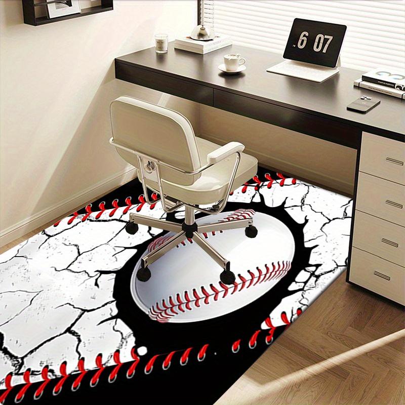 1pc Baseball,Sports Office Carpet Soft Polyester Entrance Carpet Washable Non slip Machine Washable
