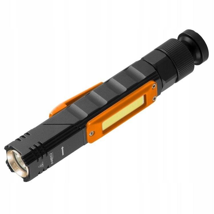 Rechargeable Flashlight Usb 300 Lm 2 In 1 Cree Xpe + Cob Led