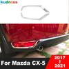 Rear Fog Light Lamp Eyebrow Cover Trim For Mazda CX-5 CX5 KF 2017- Chrome Car Tail Foglight Eyelid Molding Strip Accessories