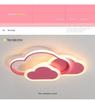 Dimmable LED Ceiling Lamp - Wrought Iron Cloud Design for Kids' Room