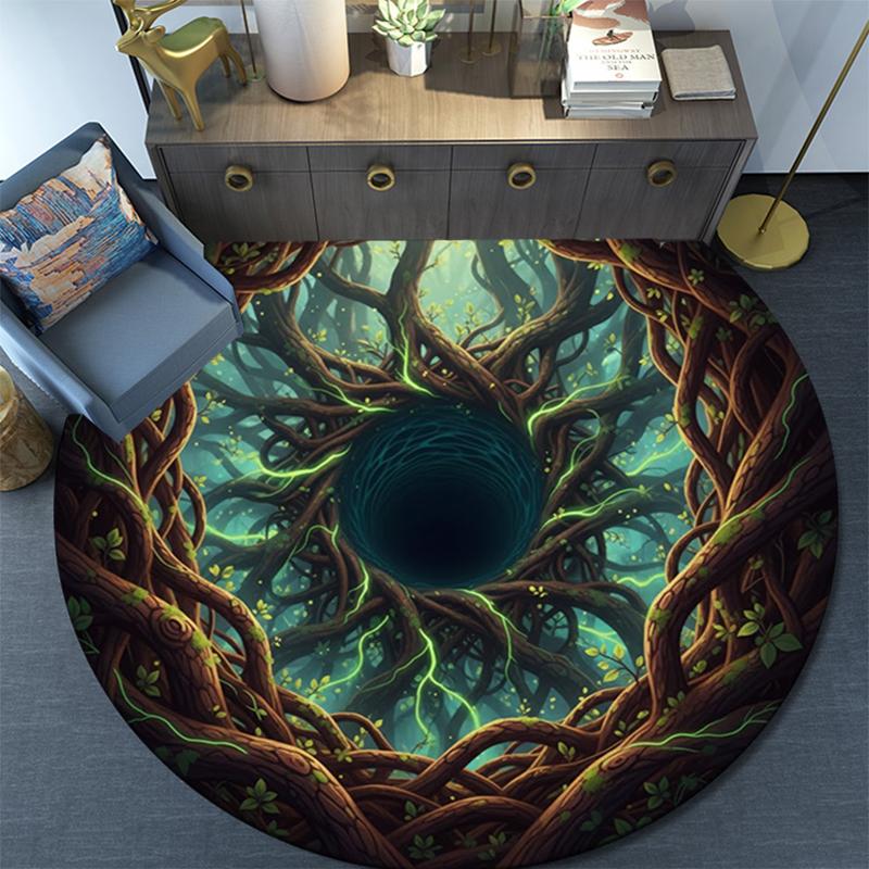 

Cartoon Print Round Area Rug,Carpet Rug for Living Room Bedroom Sofa Playroom Decor,Non-slip Floor Mat 80cmx80cm