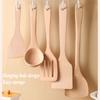 Lacquerless wooden spatula non-stick pan special high temperature household long handle wooden spoon solid wood kitchen utensils