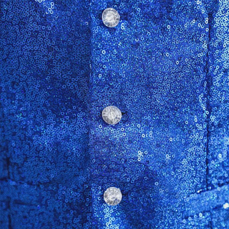 Pánská vesta s hustými flitry pro pódiová a taneční vystoupení - Evropský a americký styl