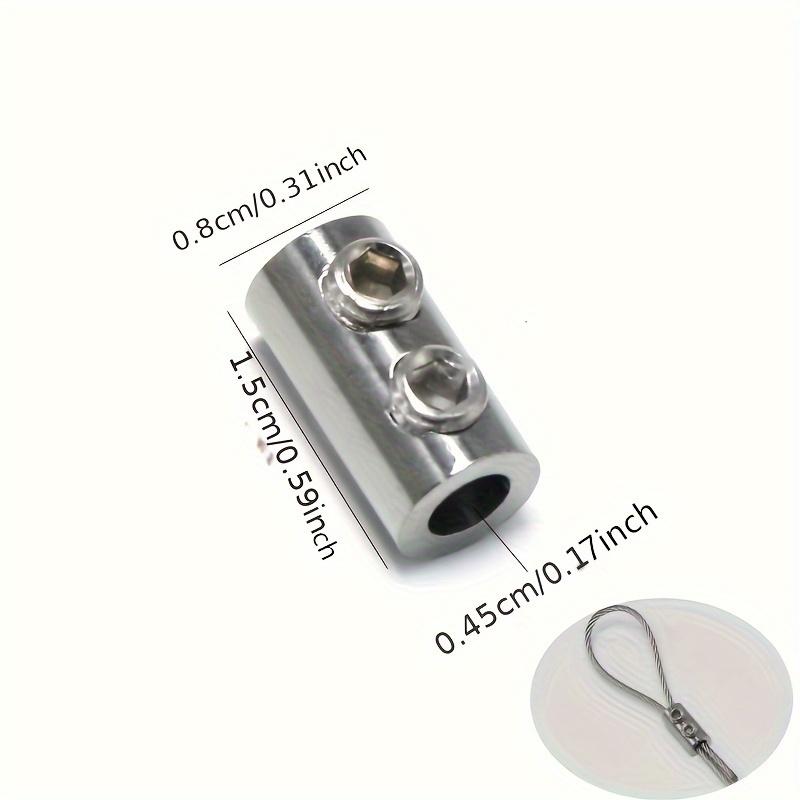 1 Stück Edelstahl Drahtseilklemmen, Doppelbohrungs-Metall-Kupferklemmen, Seilschlingen-Befestigungszubehör, Langlebiges Stahlmaterial