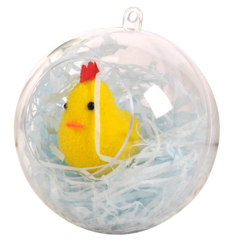 Transparente, hohle Plastikkugel, die als Weihnachtsdekoration für Süßigkeitenschachteln und zum Aufhängen ewiger Blumen verwendet wird.