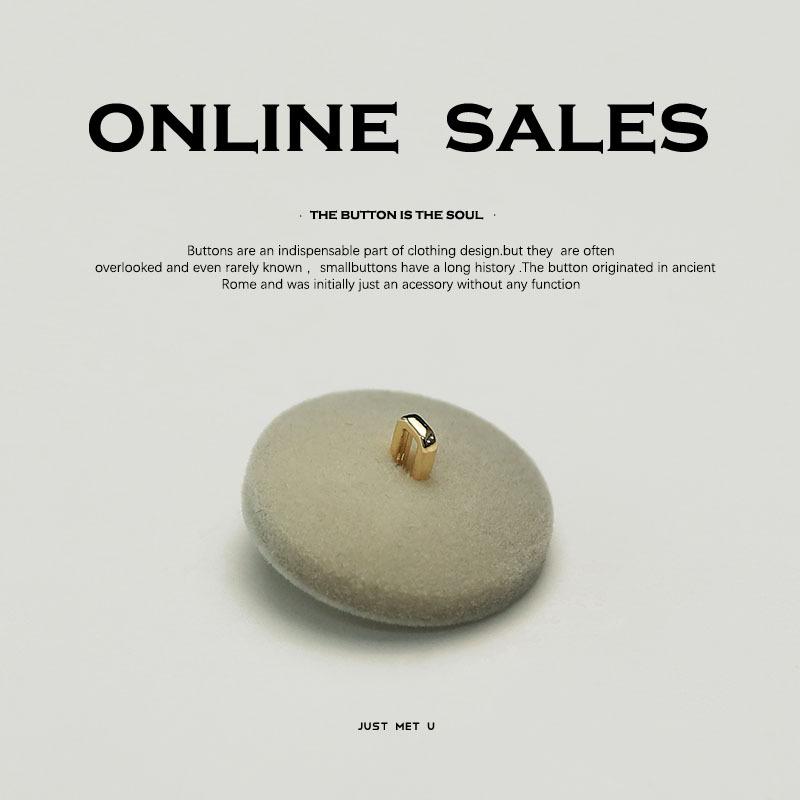 Flocking Pearlescent Button Double-Sided Nylon Coat Fur New Chinese Style Buttons Women'S Jacket Sweater Decorative Accessories