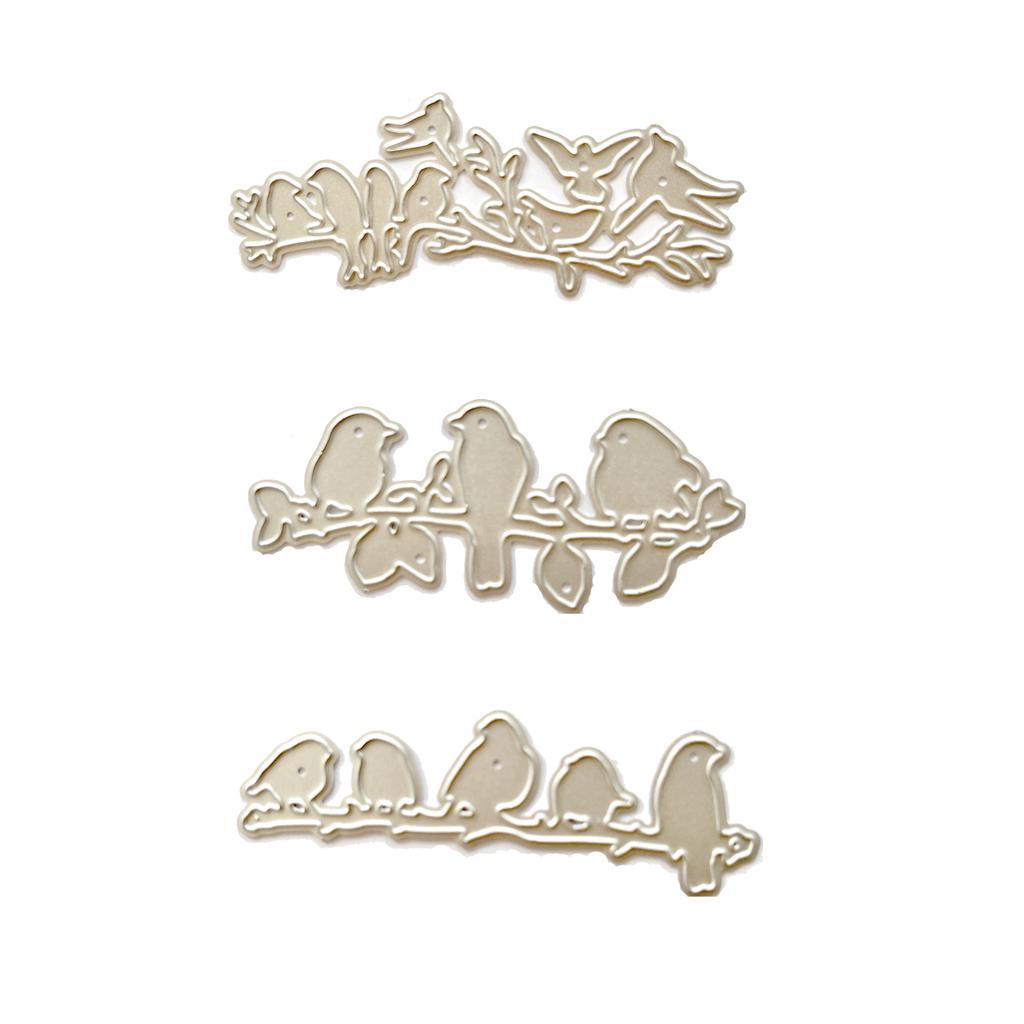 Metal Die Cuts Branch Bird Embossing Stencil Cutting Dies for Card Making Scrapbooking Paper Craft DIY Template Handmade