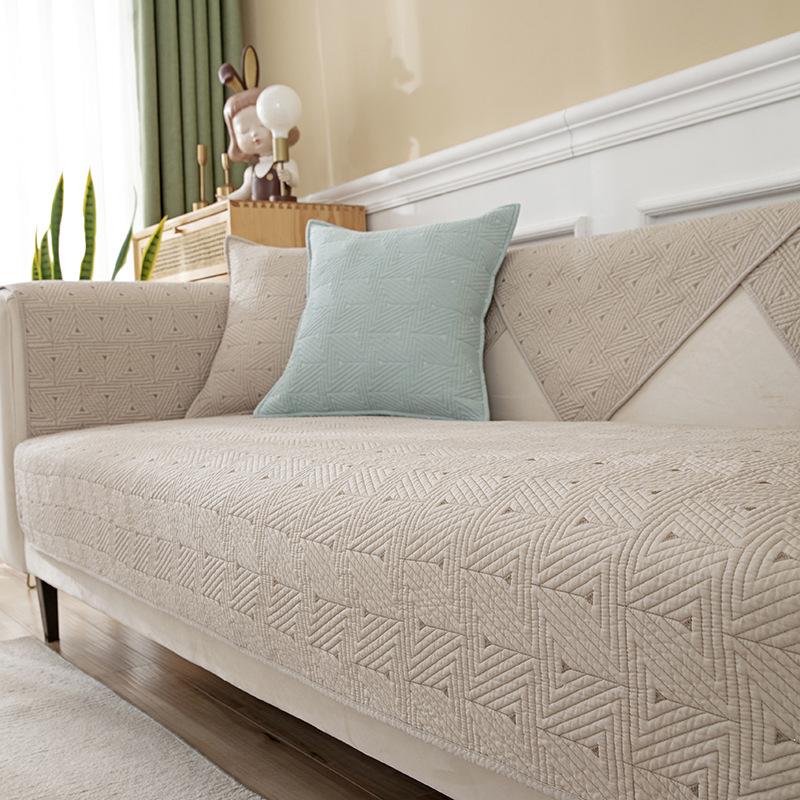Nordic Simple Cotton Sofa Cushion Four Seasons Non-slip Seat Cushion Fabric Universal Winter Leather Cover Cloth Towel