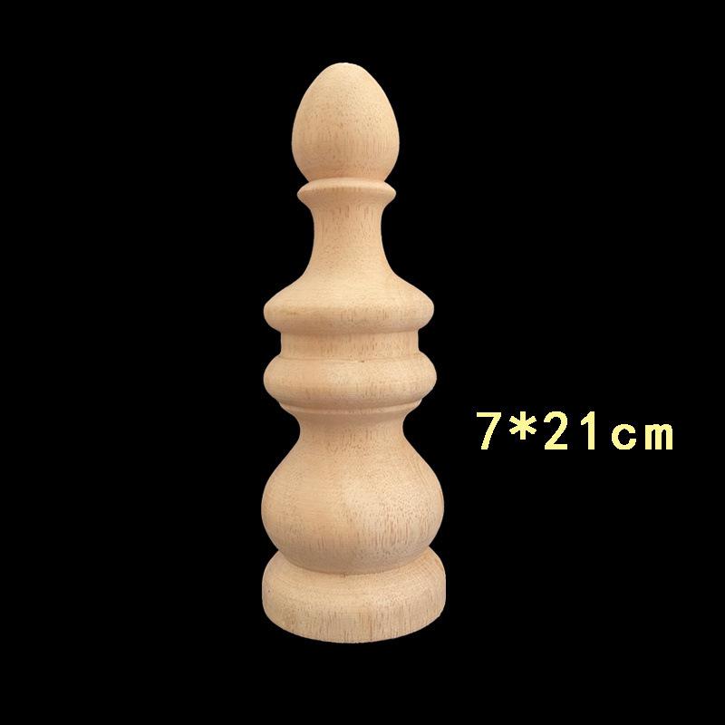 Europese Massief Houten Bedstijl Kop - Decoratieve Gesneden Houten Bol voor Meubels en Balustrades