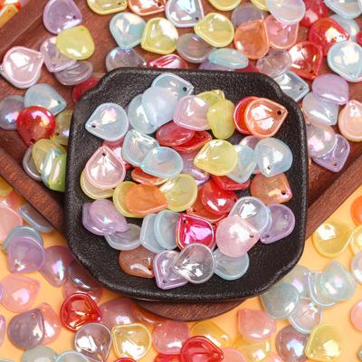 20 pz 13.5*14.8mm AB Colori Petali di Fiori Perline Ciondolo Per Creazione di Gioielli FAI DA TE Orecchini Tornante Accessori Bracciale
