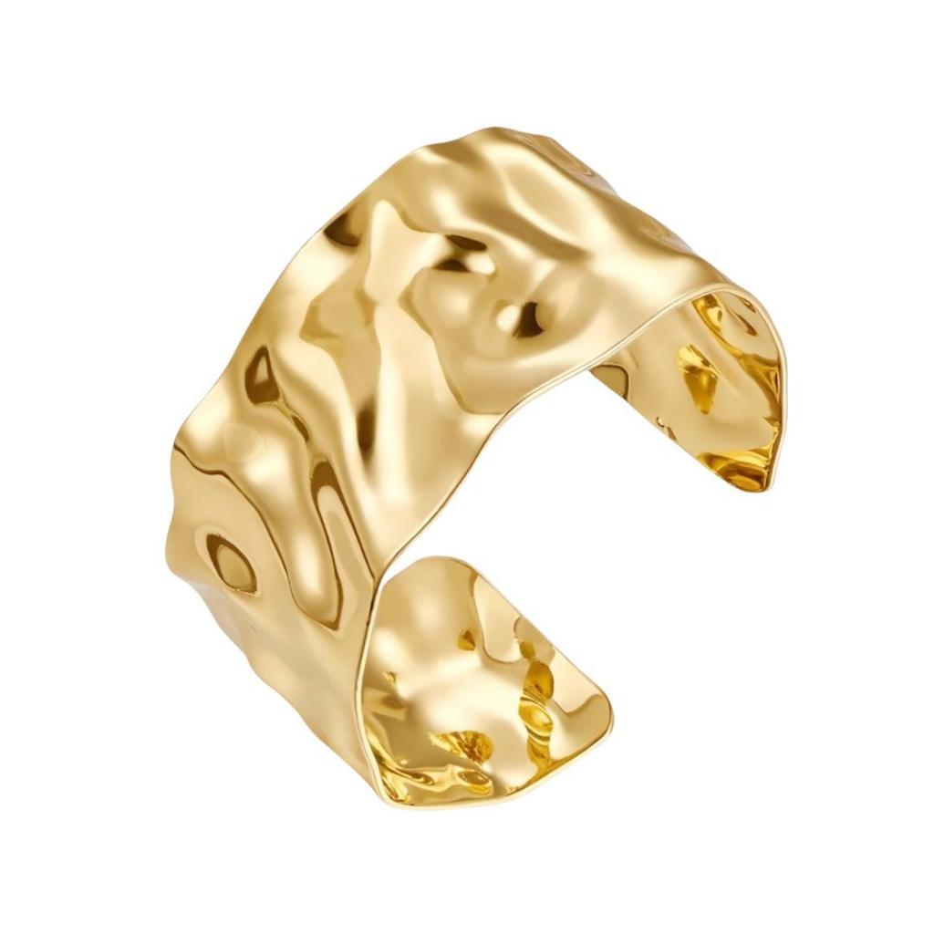 Bracciale Bangle Semicircolare Vuoto a Forma di C alla Moda – Stile Europeo e Americano