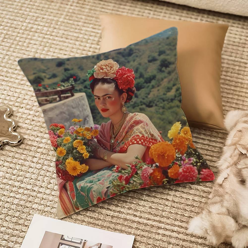 

FFrida Kahlo SINGER Pillow Case Antidustmite Invisible Zipper Sofa Bed 30x30 cm