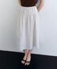 Yulago Stripe Shirring Button Skirt