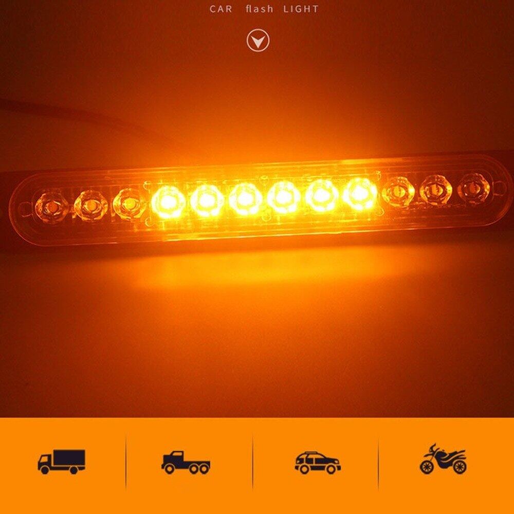 1pc Stroboscopes LED Strobe Warning Light Bar Grille Flashing Truck Car Beacon Signal Lamp 12V 24V Emergency Light