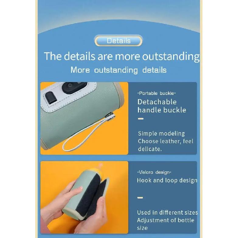 Portable Baby Bottle Insulation Sleeve, Baby Milk Insulation Device with LCD Screen, USB Insulation Bottle for Car Travel, Porta