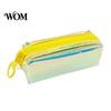 Iridescent Holographic Pencil Case Case, Transparent Stationery Bag with Wide U-Shaped Zipper, Large Capacity Pen Pouch for Students