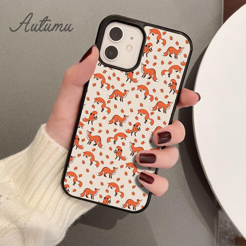 Fox Animal Pattern Phone Case for iPhone 17 Air 15 16 16e 11 12 13 14 Pro Max Plus Cover coque Fundas Shell