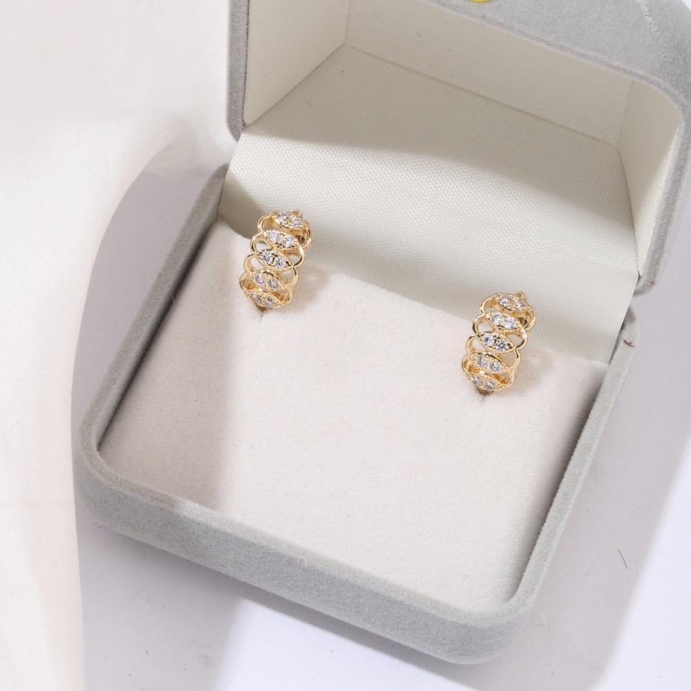 2pair Dainty Small Hoop Earrings for Women Cubic Zirconia  Jewelry Daily Accessories
