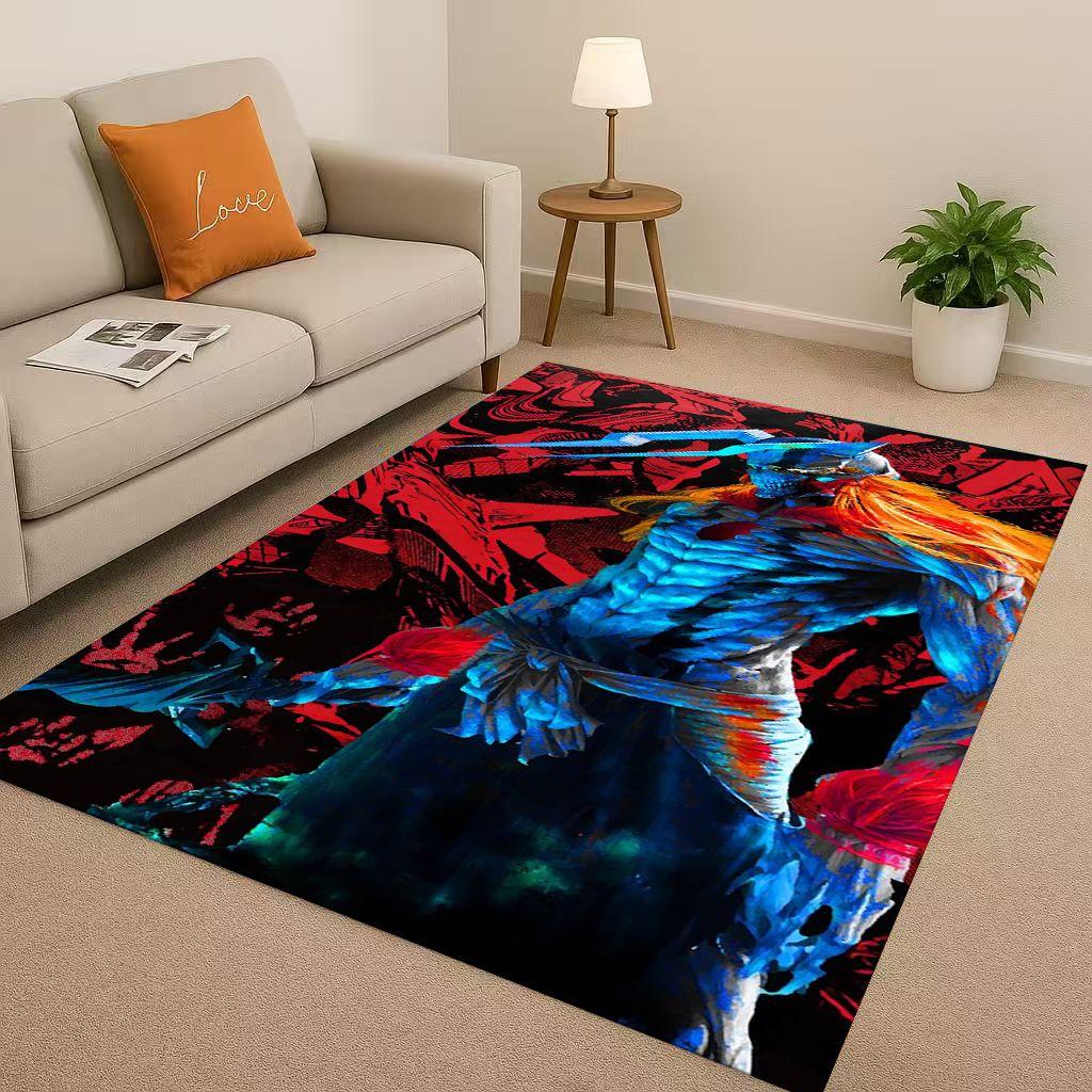 

HD Anime Bleach Kurosaki Ichigo Cartoon Living Room Non-Slip Area Rug Carpet for Bedroom Sofa,Easy Clean Home Decor Doormat Kids 40x60cm( 15x23in )