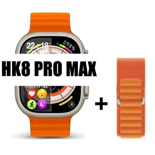 Ceas inteligent original Hk8 Pro Max, pentru bărbați, seria 8, 49 mm, 2,2 inci, cu reîmprospătare ridicată, ecran Rtae, Nfc Compass Game Smartwatch pentru Apple Iphone