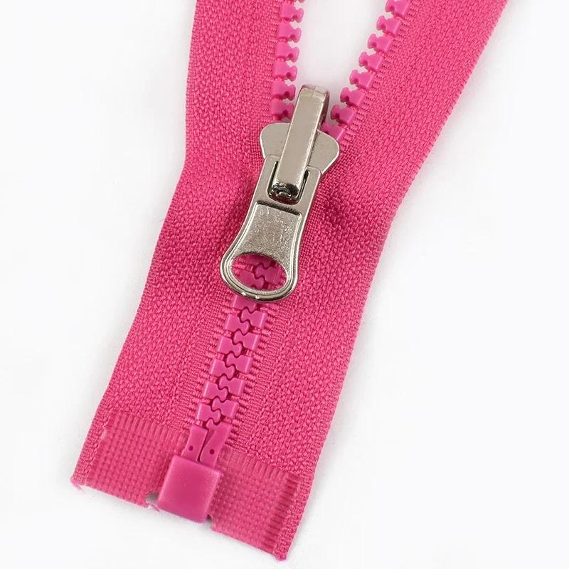 2-10Pcs Meetee 70cm 5# Resin Zipper Rotary Slider Double Sided Open-End Zippers for Jacket Coat Zip Puller Sewing Accessories