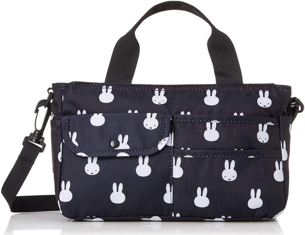 Mini Tote Bag In Bag 6029 Miffy Many Faces Black [Sifre] 2-way Women's