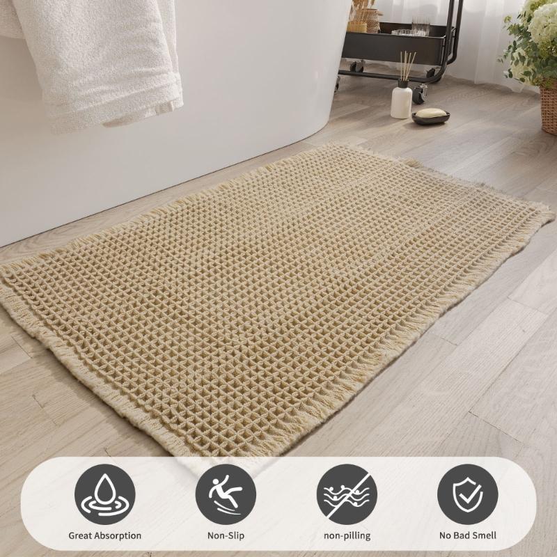 Tappeti da Bagno con Supporto in Gomma, Runner, Tappetini Comfort, Antiscivolo, Zerbino da Ingresso, Tappeto per Bagno
