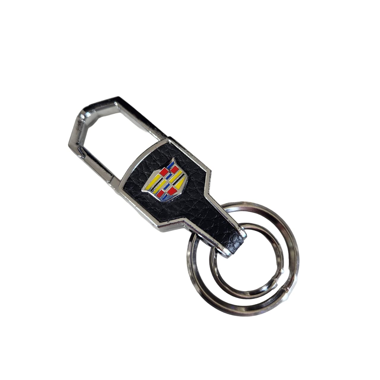 Leather key chain with carabiner for Cadillac [parallel import goods]