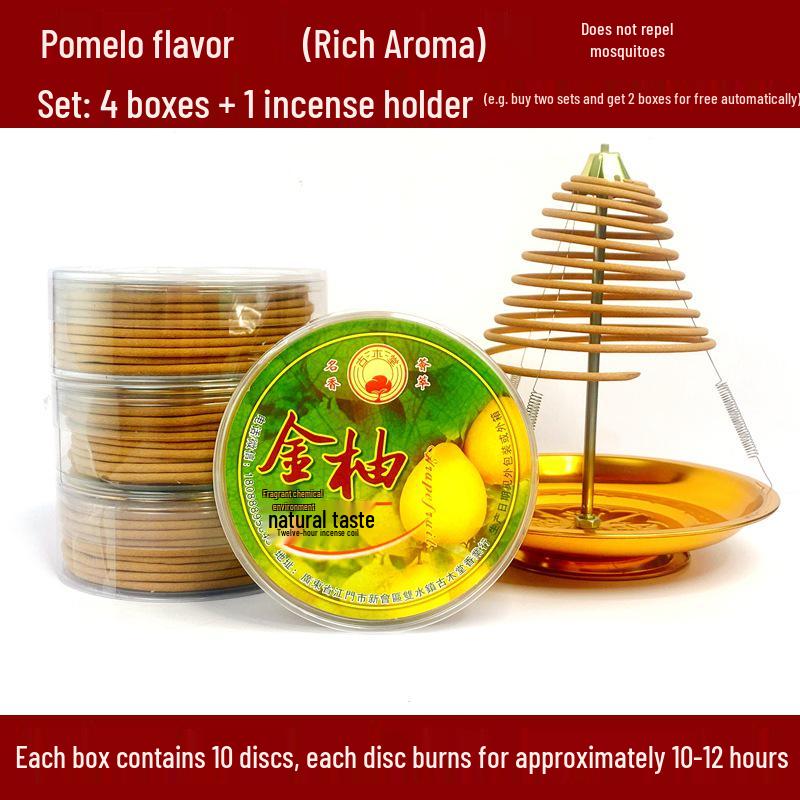 12-Hour Sandalwood Incense Coils for Indoor Aromatherapy, Deodorization, and Mosquito Repellent.