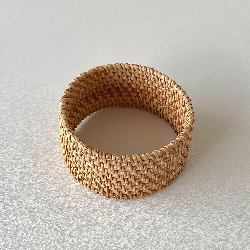 Simple Rattan Woven Bracelet Classic Bohemian Braided Bracelet Creative Ethnic Style Bangle  Beach