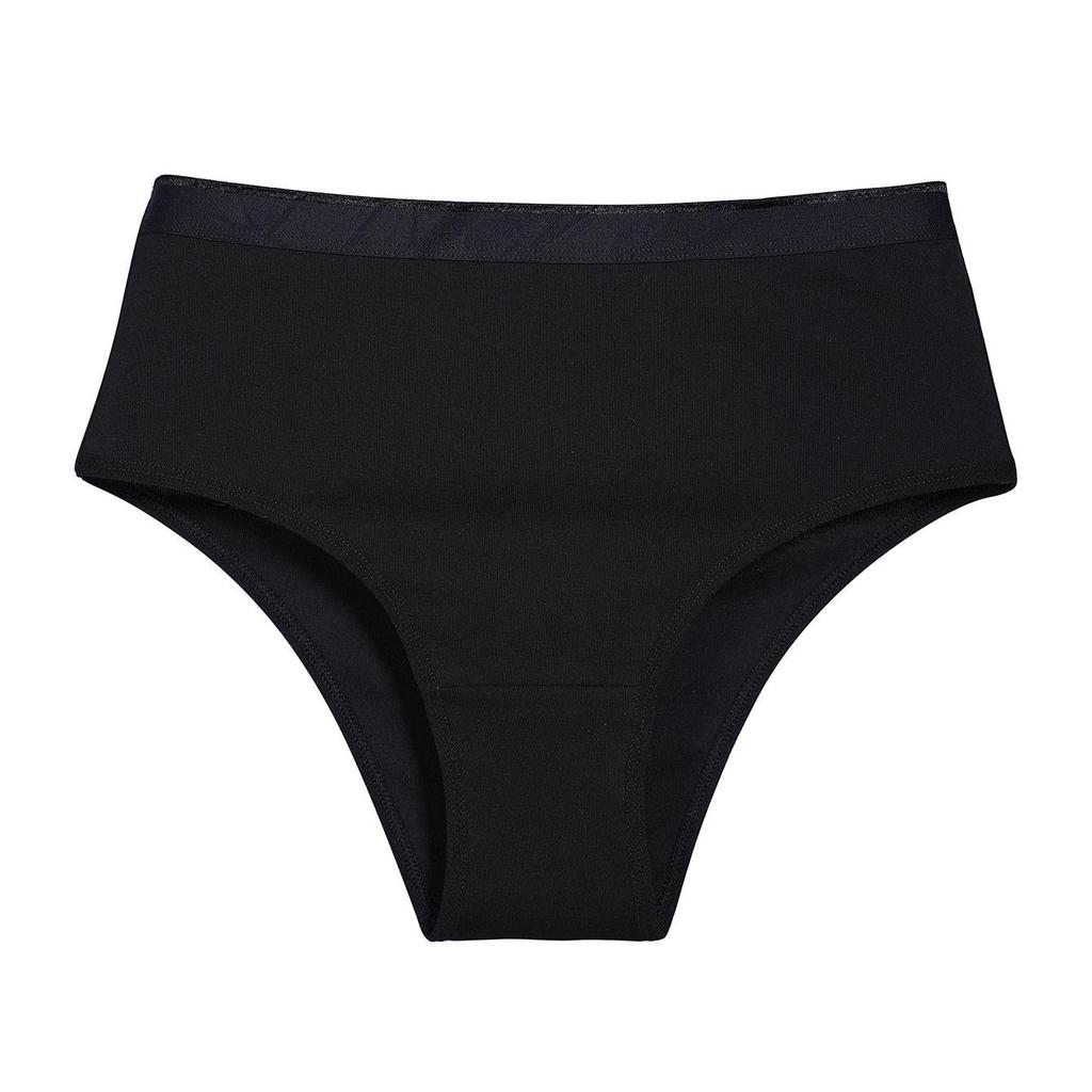 Damen-Panties in Übergröße mit hohem Bund aus reiner Baumwolle - Atmungsaktiv, Europäischer & Amerikanischer Stil, Halbe Hüftabdeckung, Bauchkontrolle.