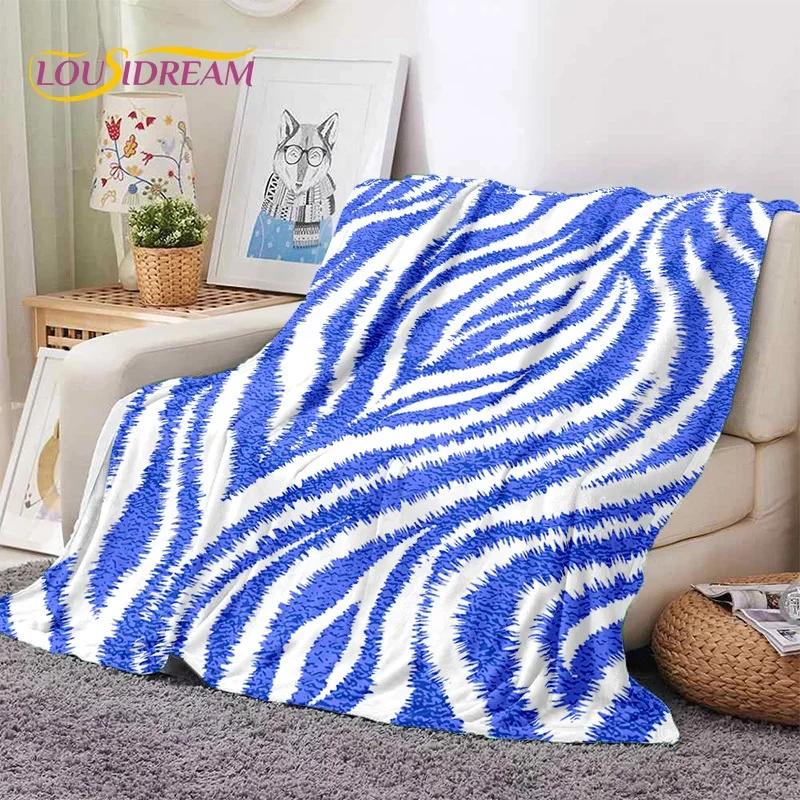 3D Colorful Zebra Stripe Leopard Tiger Soft Flannel Blanket for Bed Bedroom Sofa Picnic,Throw Blanket for Cover Outdoor Nap Gift