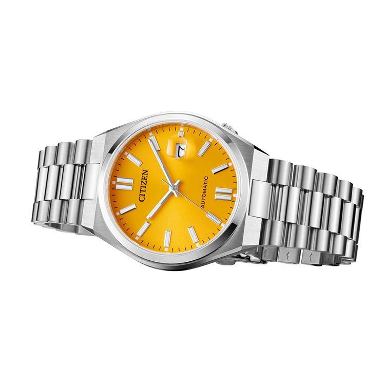 Citizen Me Series Waterproof Calendar Display Mechanical Movement Stainless Steel Watch Orange Dial Men Watches NJ0150-81Z