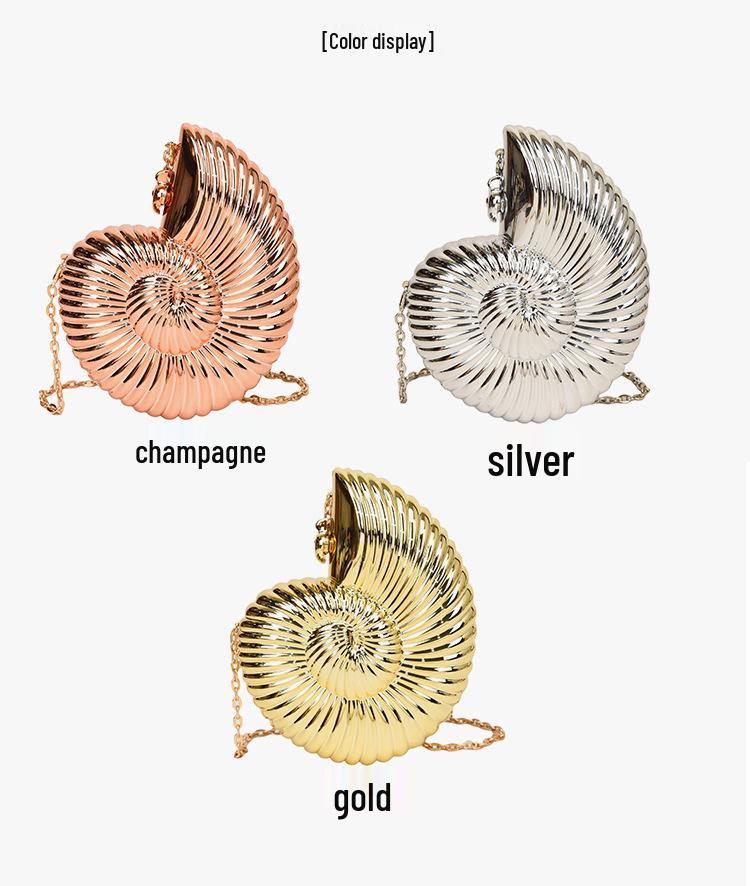 Seashell-Shaped Women's Evening Crossbody Bag - 2024 Summer Trend
