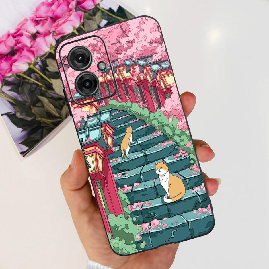 For Motorola Moto G55 5G Case Black TPU Soft Silicone Funda Shockproof Cover For Moto G55 2024 Phone Cover G 55 Protective Shell