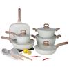 DONNOR Ceramic Cookware Sets Pots and Pans Set Nonstick  Induction Cookware Kitchen Cooking Set with Frying Pans Set