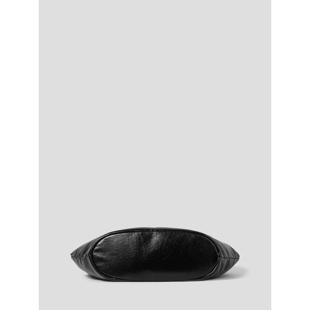 Anggae Glossy Big Shoulder Bag Black
