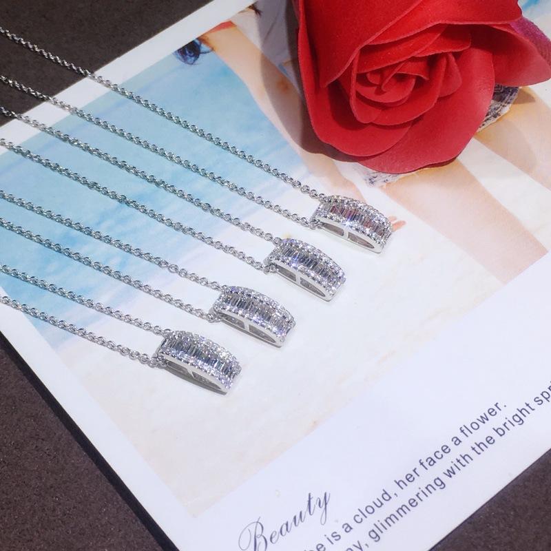 Japanese and Korean Light Luxury Design Silver T Fang Hao Necklace for Women Ins Trendy Niche and Versatile Clavicle Chain High End Necklace