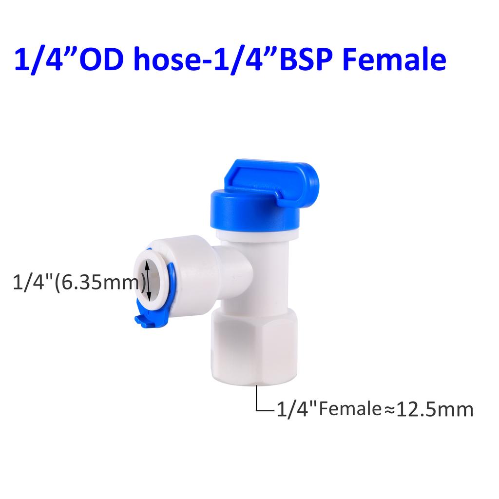 1 st 1/4"3/8" Ytterdiameter Rör Tryckreducerande Regulatorventil 2/4-vägs Vattenhastighetskontrollventil Snabbkoppling Switch Vattenrenare
